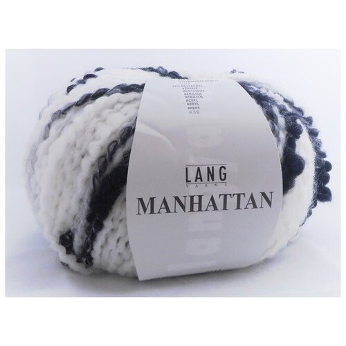 Пряжа Manhattan Lang Yarns(Манхеттен), цвет 0004- черный, 100 гр 90 м, 1 моток