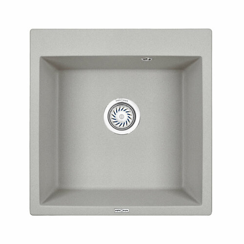 Мойка кухонная KRONA QUADRAT W510-520 1 GRAY кухонная мойка krona quadrat w510 520 1 sand