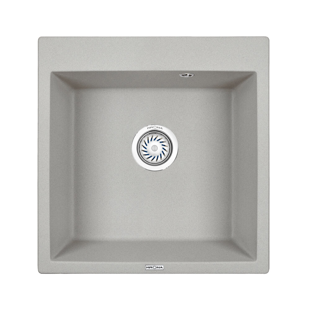 Мойка кухонная KRONA QUADRAT W510-520 1 GRAY - фотография № 1