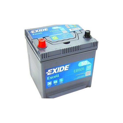 Аккумулятор Exide Excell EB505 50 Ач 360А прям. пол.