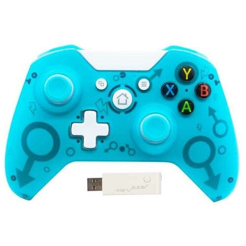 фото Геймпад беспроводной controller wireless n-1 2.4g (blue) (голубой) (xbox one/ps3/win) dobe