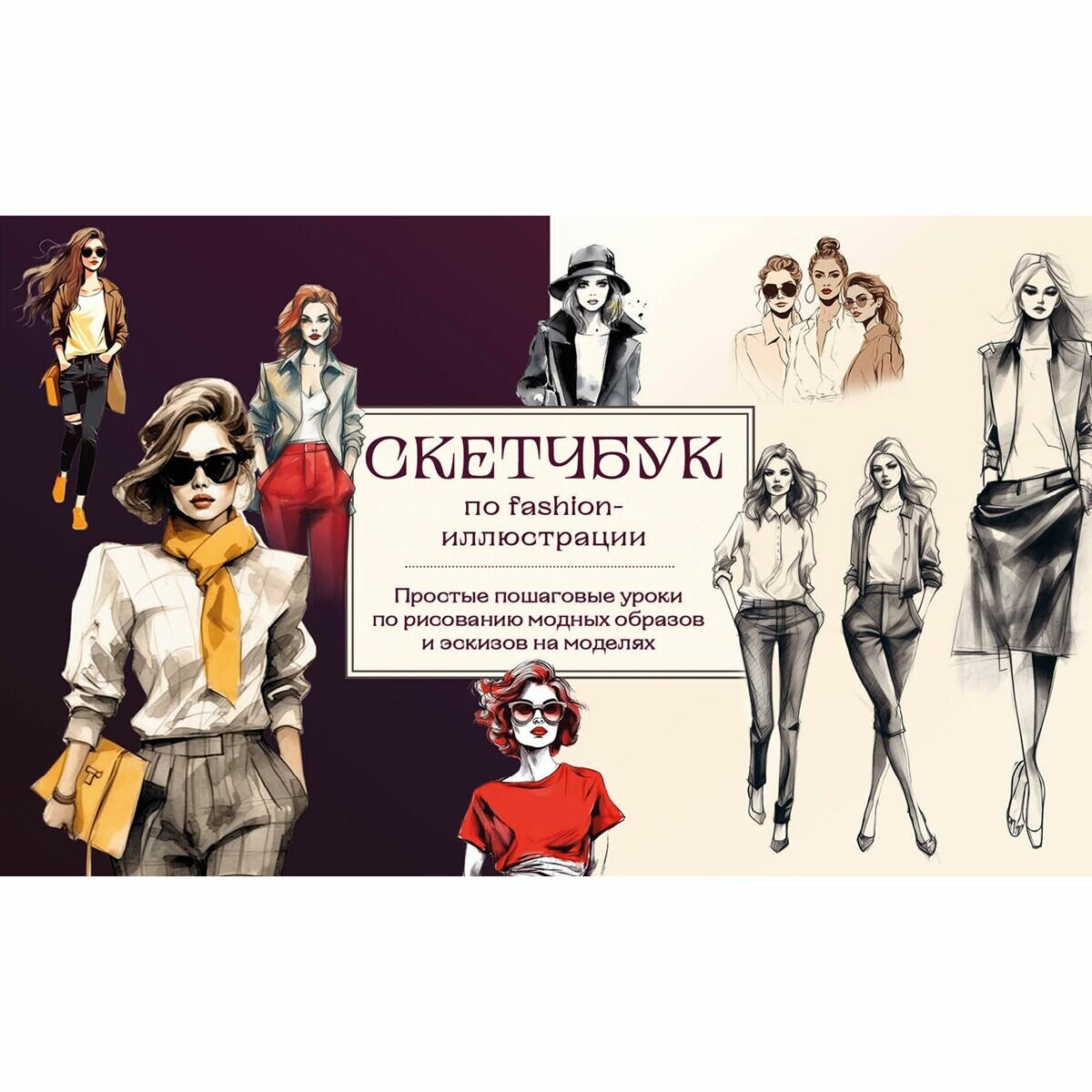 Скетчбук по fashion-иллюстрации. Простые пошаговые уроки по рисованию модных образов и эскизов на моделях - фото №19