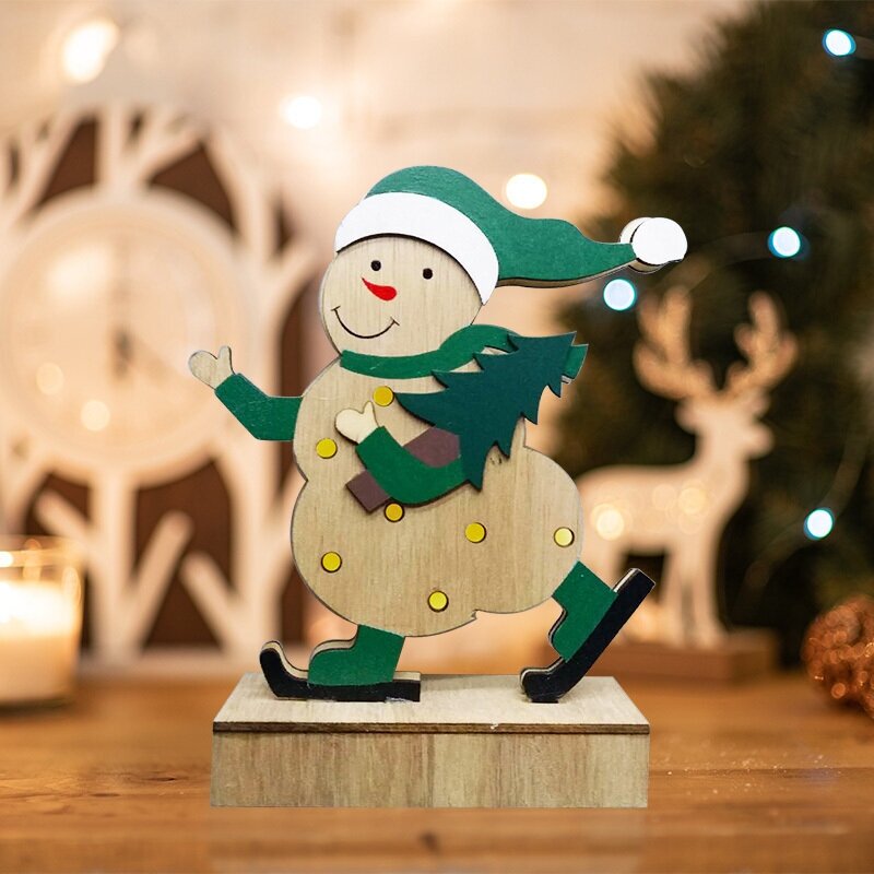 Фигура Neon-Night Home Снеговик фор.:снеговик 5лам. Дерево (504-017) - фото №2
