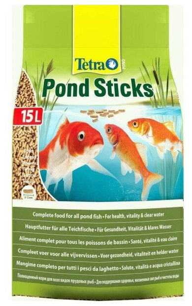 Tetra Pond Sticks корм для прудовых рыб в палочках, 15 л - фотография № 4