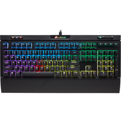 Игровая клавиатура Corsair STRAFE RGB MK.2 Cherry MX Red, черный, русская