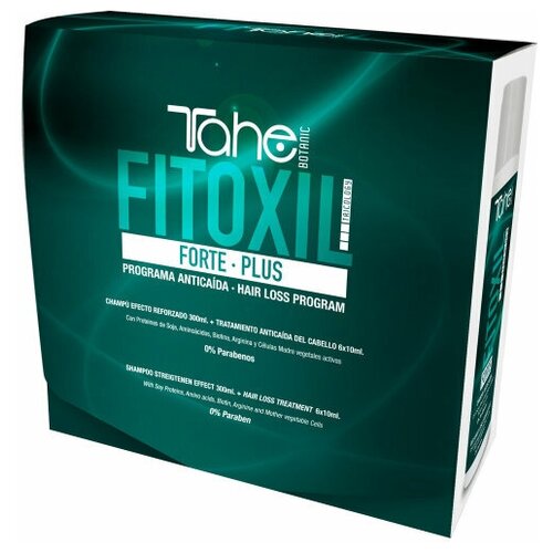 фото Tahe botanic trichology fitoxil forte plus program pack (botanic tricology anti-caida fitoxil shampoo forte 300 ml, botanic tricology anti-caida fitoxil treatment forte plus 6x10 ml) набор botanic trichology fitoxil forte program (шампунь против выпадения волос 300 мл, сыворотка для питания и утолщения структуры волос 6x10 мл)