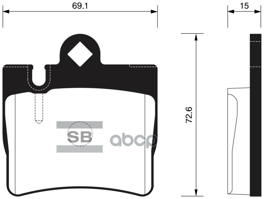 Тормозные колодки Sangsin Brake задние SP2192 для MERCEDES CL-CLASS C215 99-06/S-CLASS W220 98-05