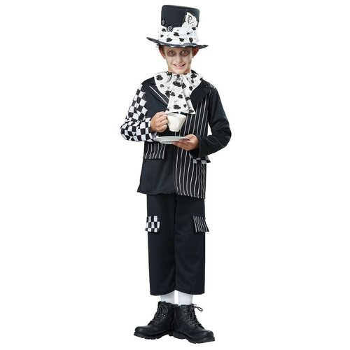 фото Костюм безумный шляпник детский california costumes xl (12-14 лет) (куртка, брюки, галстук-бабочка, шляпа)