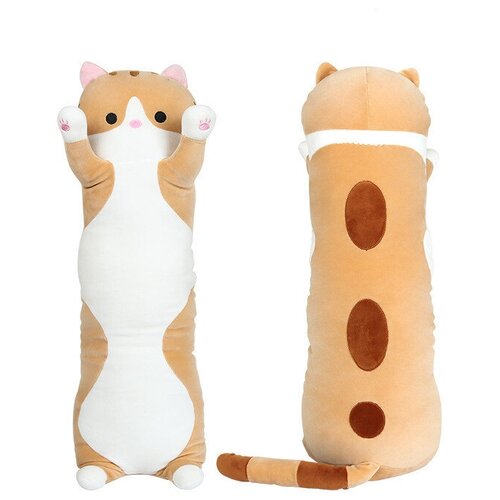 Мягкая игрушка кошка коричневая Long Cat, 50 см мягкая игрушка кошка серая long cat 70 см