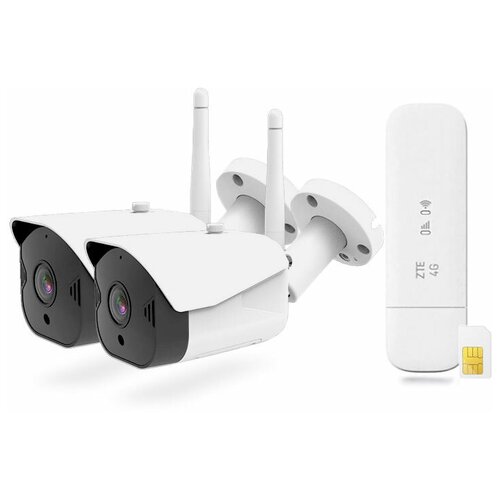 Комплект видеонаблюдения 4G мобильный 2Мп Ps-Link C2TB2-4G на 2 уличные камеры