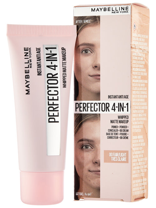 Maybelline New York Instant Age Rewind Тональный мусс  Instant Perfector 4-In-1 Matte Makeup, 30 мл, оттенок: fair/light 0