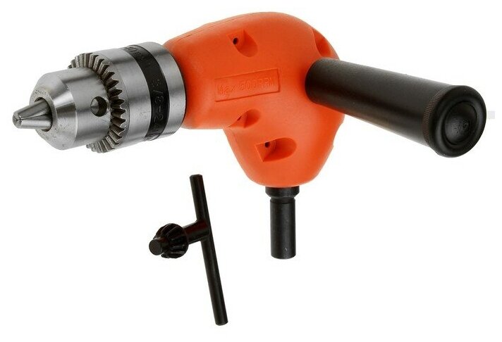 фото Адаптер угловой для дрели TUNDRA, с патроном 1.5 - 10 мм 2433678