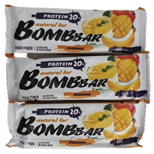 Bombbar, Протеиновый батончик 60г, мининабор из 3шт (лимонный торт)