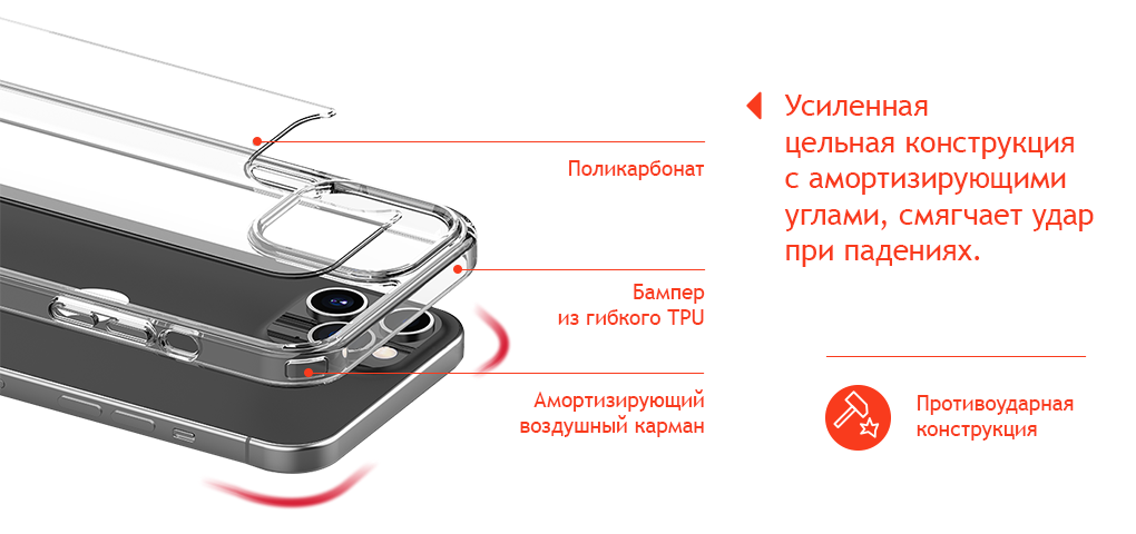 Чехол (клип-кейс) UBEAR Real Case, для Apple iPhone 12/12 Pro, прозрачный [cs65tt61rl-i20] - фото №13