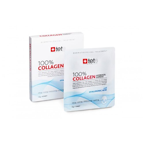 фото Гидроколлагеновая маска моментального действия 100% (100% collagen hydrogel mask) | tete tete cosmeceutical