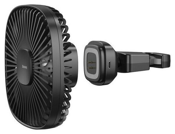 Портативный вентилятор Baseus Natural Wind Magnetic Rear Seat Fan, цвет Черный (CXZR-01) CXZR-01 - фотография № 3