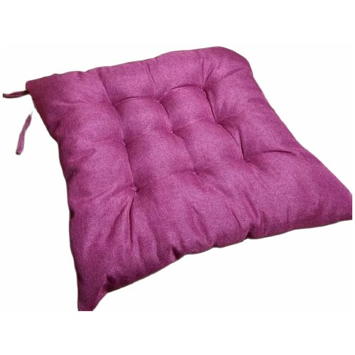 фото Подушка для стула мягкая стеганная пурпур умин