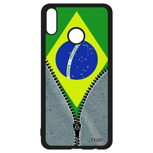фото Чехол на мобильный honor 8x, "флаг бразилии на молнии" туризм путешествие utaupia