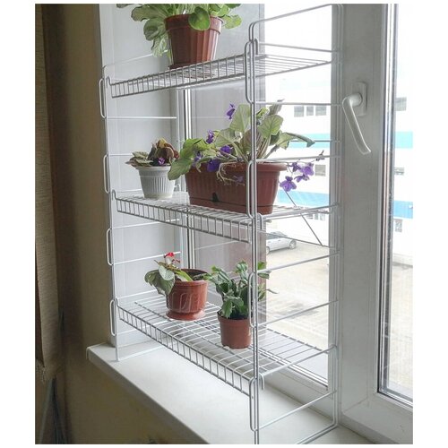 Стеллаж металлический для рассады и цветов 