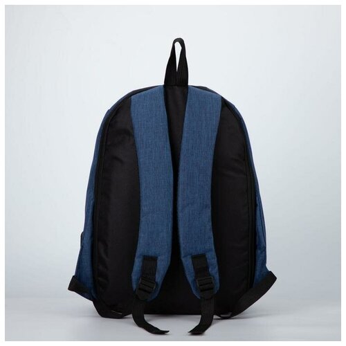 фото Рюкзак, отдел на молнии, с usb, цвет синий/чёрный yandex market