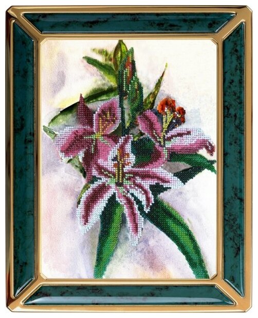 Набор для вышивания Вышивальная мозаика Акварельные цветы, Лилии, 19*26 см (ВЫШ. М.140ЦВ)