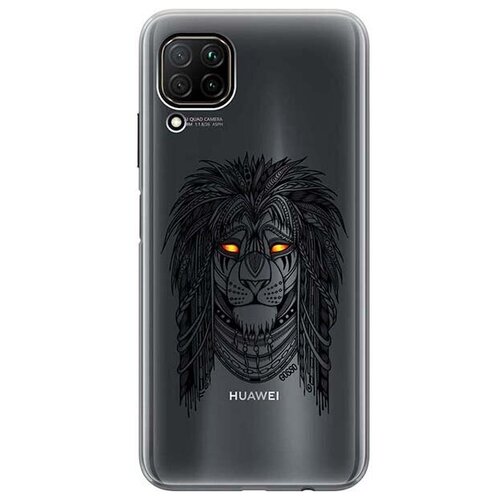 фото Ультратонкий силиконовый чехол-накладка для huawei p40 lite с 3d принтом "grand leo" gosso