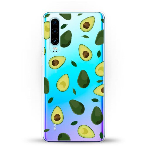 фото Силиконовый чехол узор из авокадо на huawei p30 andy & paul