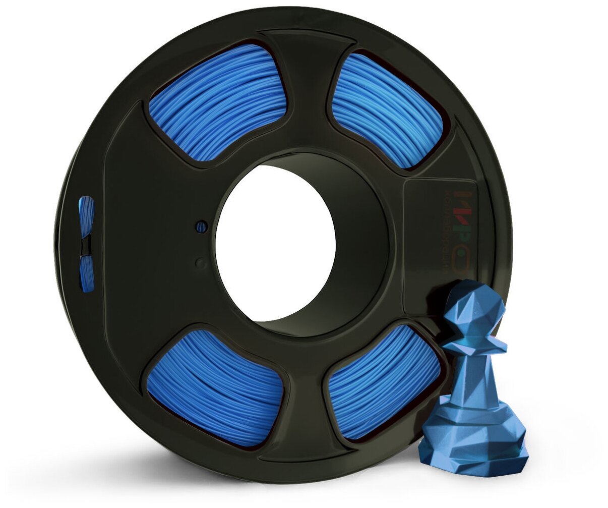 Пластик для 3D принтера в катушке GF PLA 1.75 мм 1 кг (Blue moon / Голубой)