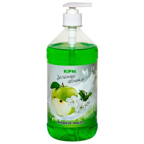 Жидкое мыло 3 в 1 Kipni Зеленое яблоко, 0,9 л