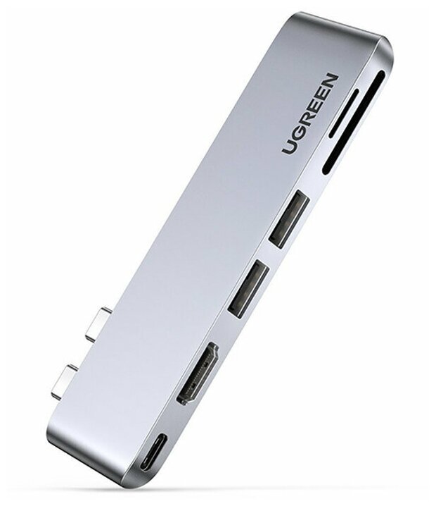 Хаб USB Ugreen для MacBook 2xUSB Type-C - 2xUSB/HDMI/SD/TF 80856