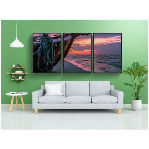 фото Набор модулных постеров для интерьера "альбек, о в узедом, приморский курорт" 60x90 см. в тубусе, без рамки lotsprints