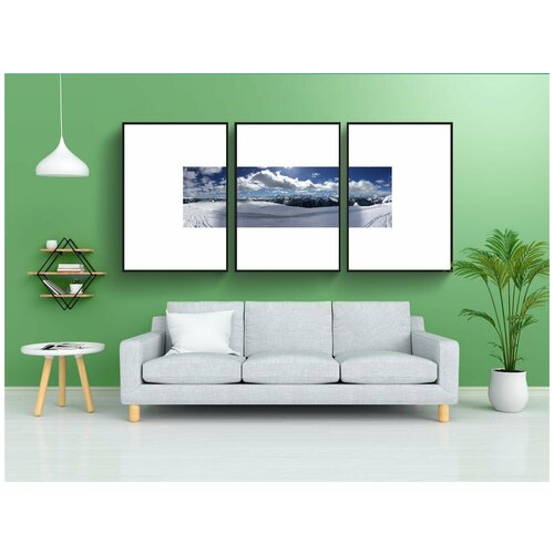 фото Набор модулных постеров для интерьера "зима, кататься на лыжах, австрия" 60x90 см. в тубусе, без рамки lotsprints