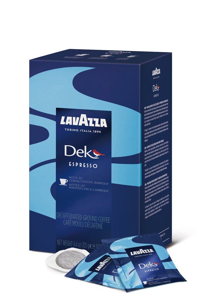Кофе натуральный молотый в чалдах Lavazza DEK, 18 шт x 7,2 г
