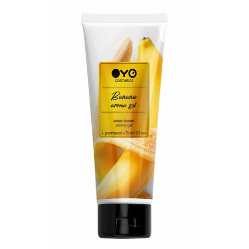 съедобная интимная гель смазка love Лубрикант на водной основе OYO Aroma Gel Banana с ароматом банана - 75 мл.