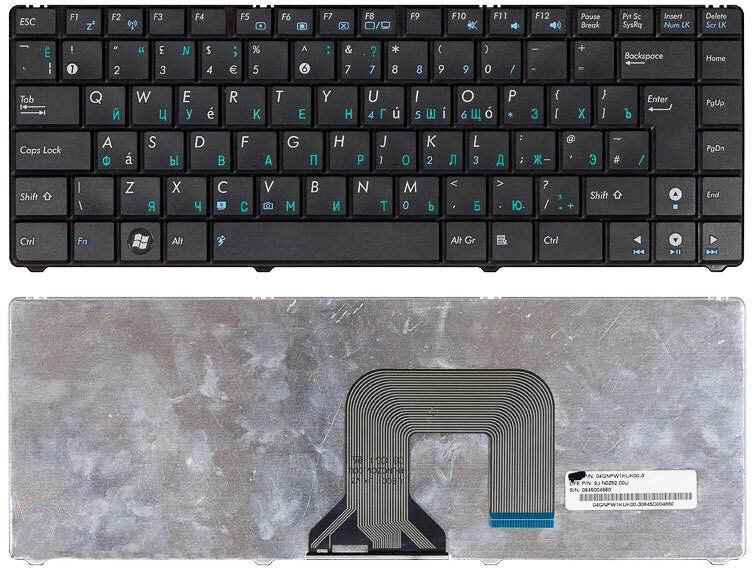 Клавиатура для ноутбука Asus 04Gnpw1kRU00-3 Русская черная без рамки