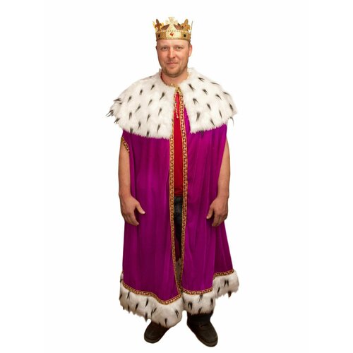 Карнавальный костюм взрослый Королевская мантия пион древовидный красная королевская мантия