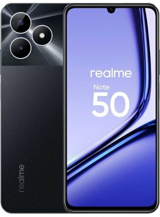 Мобильный телефон Realme Note 50 3/64 ГБ RU, полуночно-черный