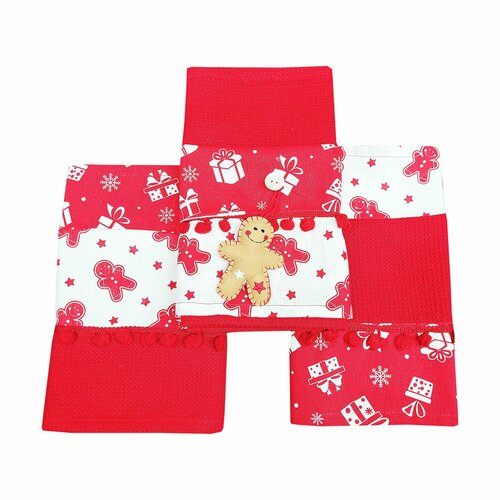 Полотенце кухонное новогоднее 3 шт 50х70 см SERVALLI Новогодние кухонные полотенца 2390₽