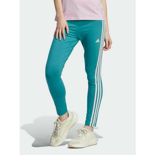 Брюки спортивные adidas, размер XS [INT], бирюзовый new melody high waisted black leather jeans full length warm winter womens clothing push up leggings patent black pants