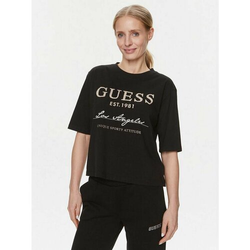 Футболка GUESS, размер XXS [INT], черный футболка guess размер xxs [int] черный