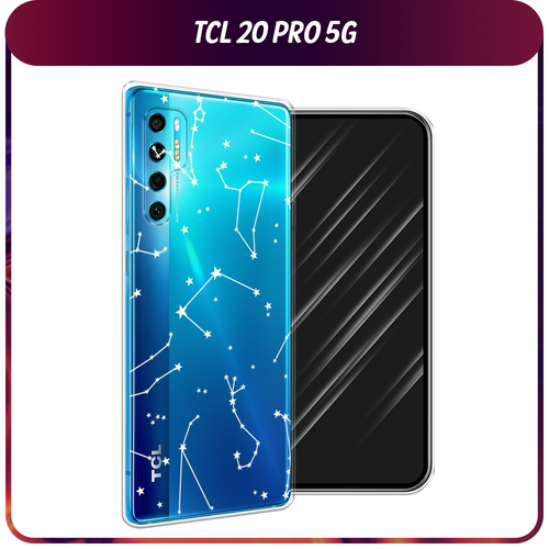 Силиконовый чехол на TCL 20 Pro 5G / ТСЛ 20 Про 5G Созвездия, прозрачный силиконовый чехол на tcl 20 pro 5g тсл 20 про 5g космос 16