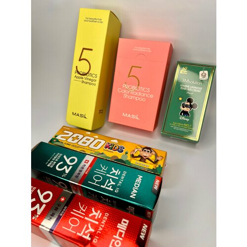 Набор косметики из Южной Кореи. Шампуни Masil + Крем Jmsolution + зубные пасты шампунь для защиты волос color motion 50 мл 5 шт