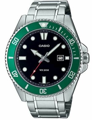 Наручные часы CASIO, зеленый, черный