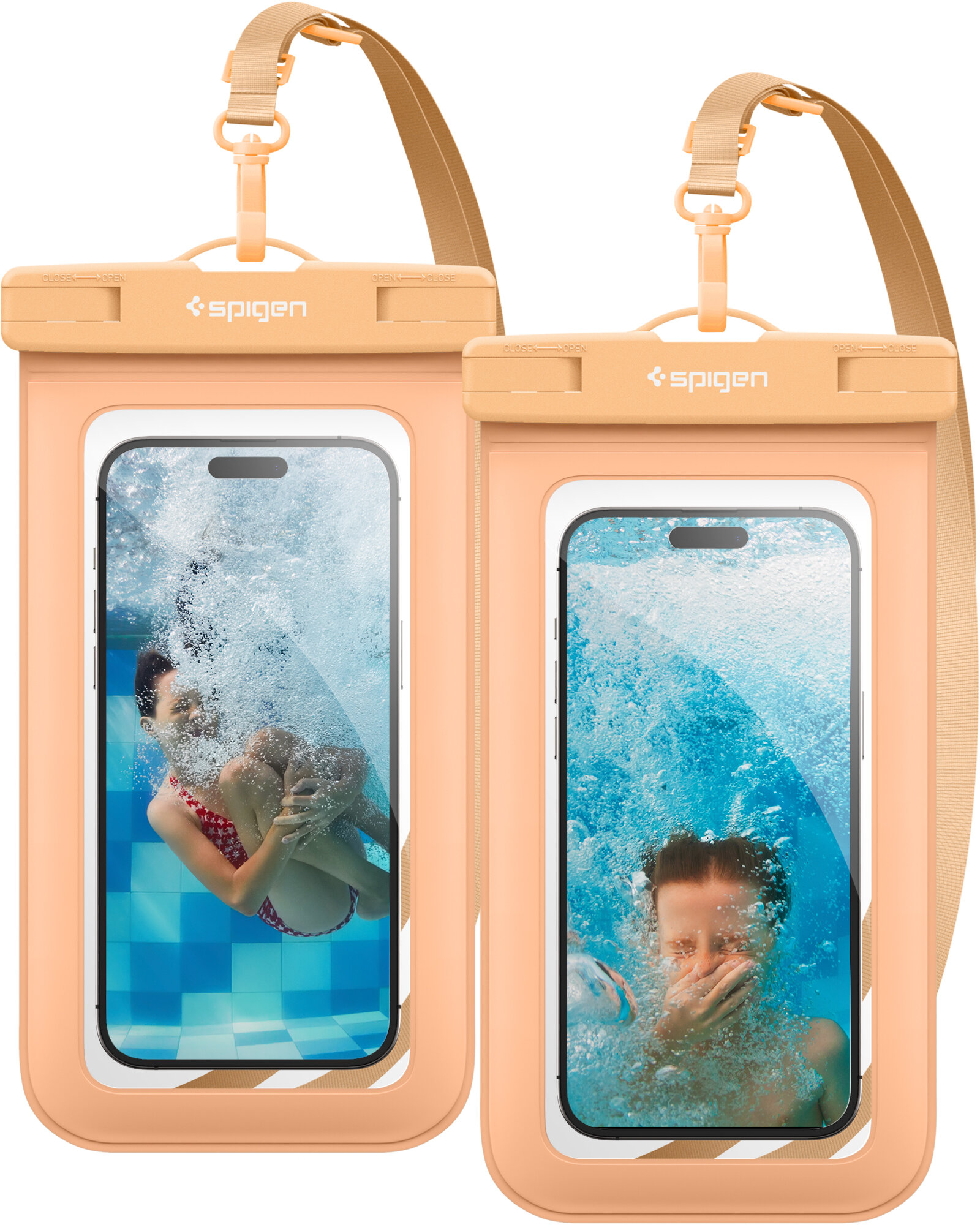 фото Водонепроницаемый чехол Spigen A601 2 Pack (AMP03098) для смартфона 8" (Clear)
