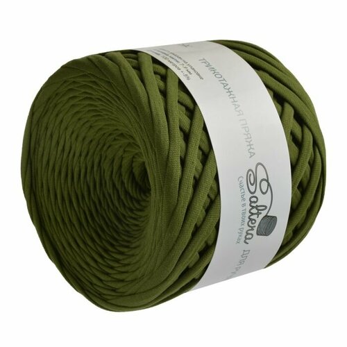 Пряжа SALTERA Пряжа Трикотажная, травяной - 37, 100% хлопок, 1 моток, 320 г, 100 м.
