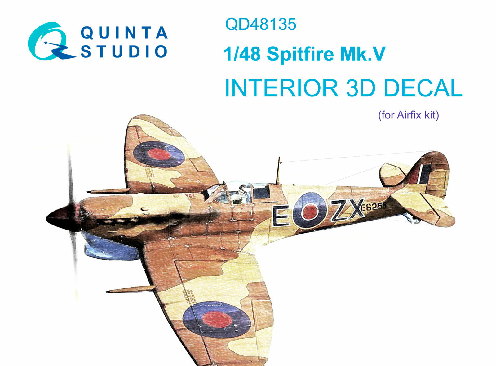 QD48135 3D Декаль интерьера Spitfire Mk.V (Airfix)