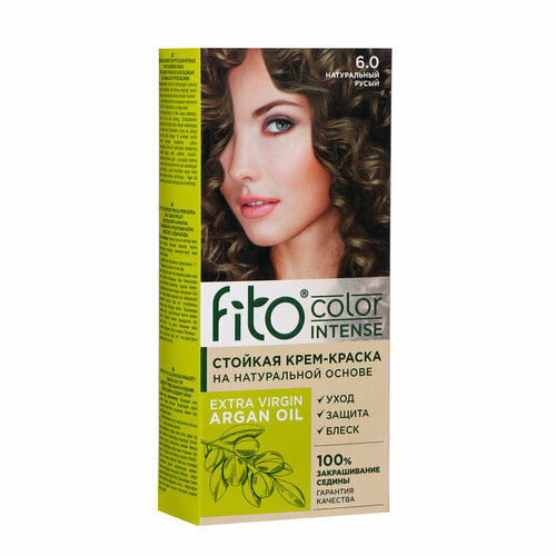 Стойкая крем-краска для волос Fito color intense тон 6.0 натуральный русый, 115 мл (комплект из 8 шт)