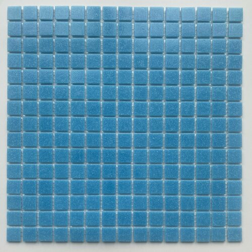 Плитка мозаика стеклянная Голубая (уп.20) / на сетке 327х 327 мм / размер квадратика 20x20x4 мм/ толщина 4 мм