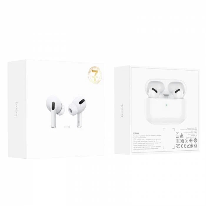 Наушники Hoco EW66 Pro, беспроводные, влагозащита, с мягкими амбушюрами, белые