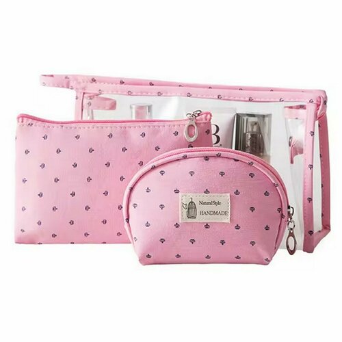Комплект косметичек Kristaller Professional розовый 454₽